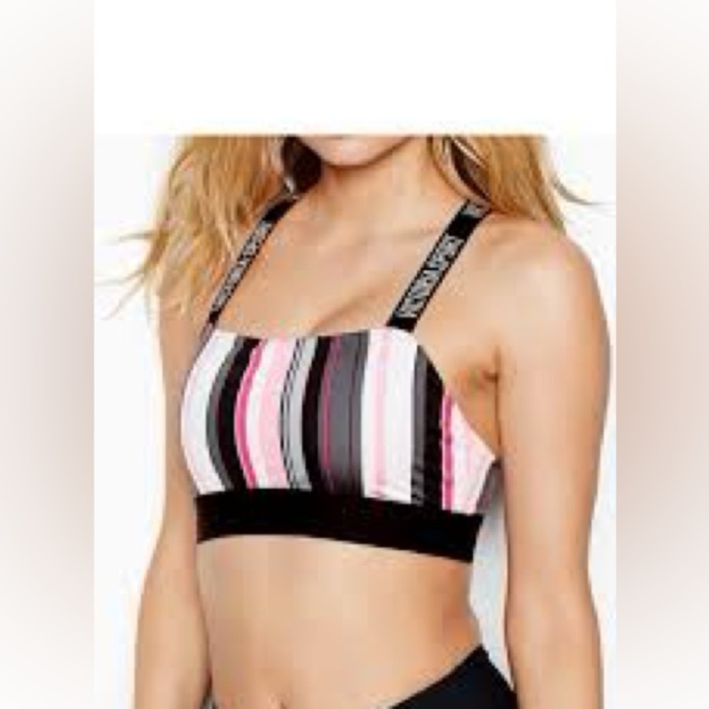 Victoria Sport Bra size XS multicolor stripes with removable pads box1(A1